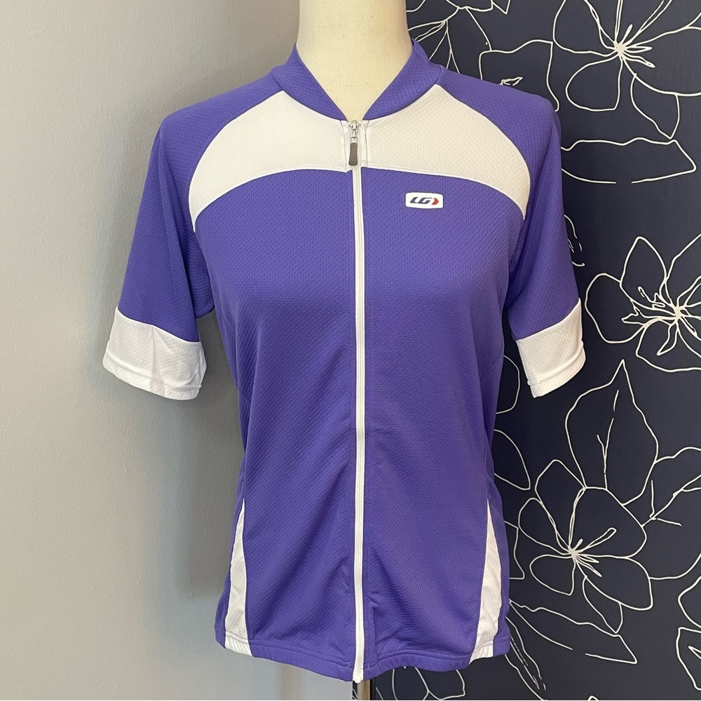 LouisGarneau Women’s Novella 2 Cycling Jersey Top Zipper Purple, Size XL
